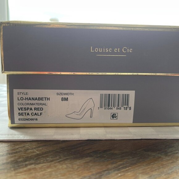 Louise et Cie Hanabeth Vespa Red Leather Pointed Toe Pumps - Picture 10 of 15